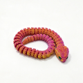 Colorful Flexible Snake 3D Printed Art Toy – Handmade Creative Desk Decoration