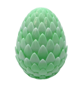 Mint Green Fantasy Dragon Egg – 3D Printed Collectible Decoration