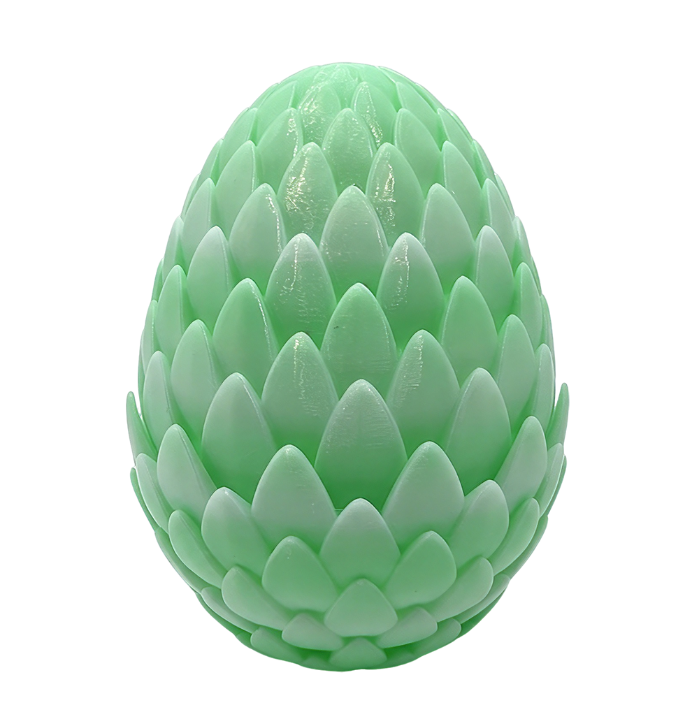 Mint Green Fantasy Dragon Egg – 3D Printed Collectible Decoration