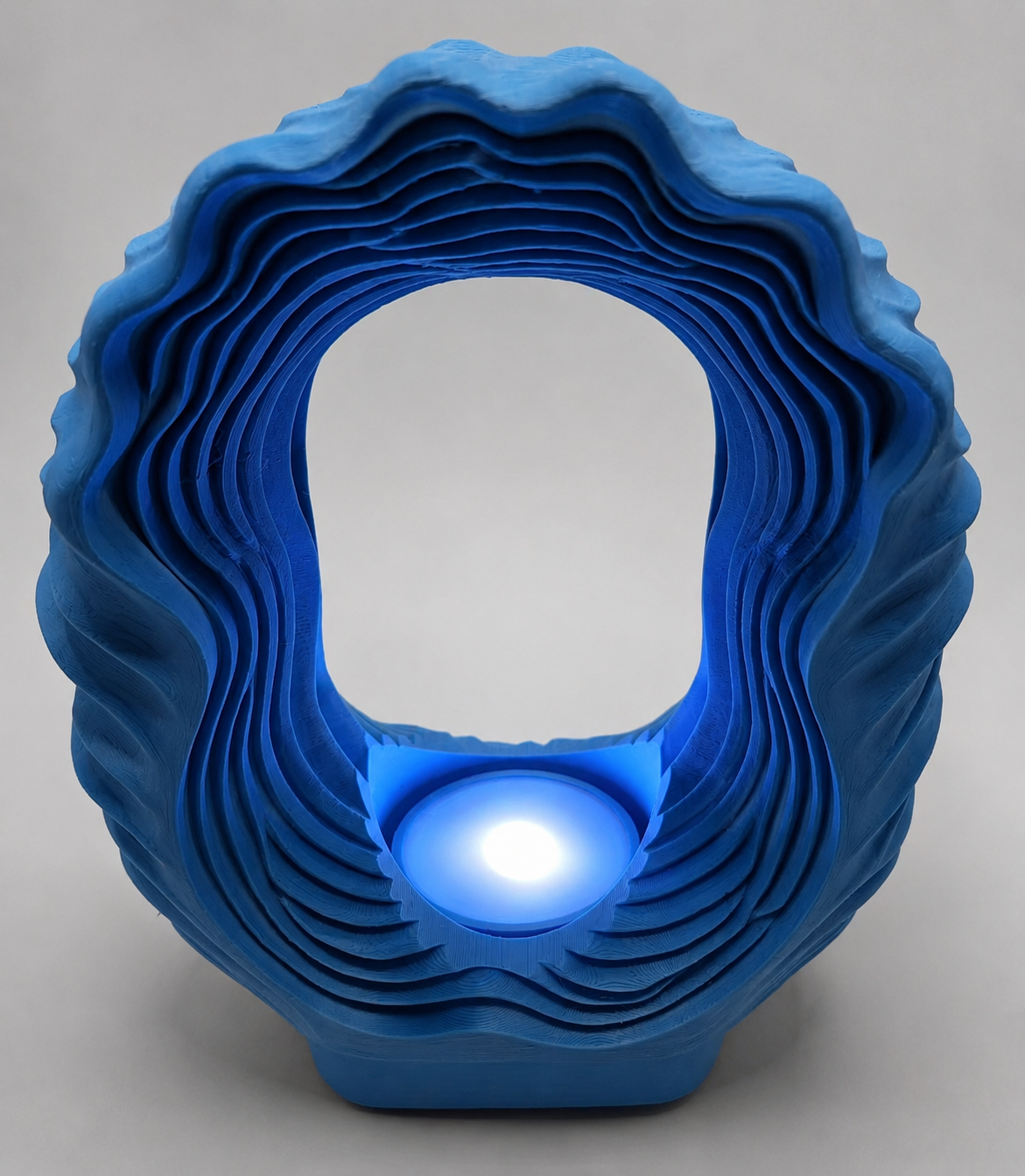 Ocean Wave 3D Printed LED Lamp – Modern Ambient Light Home Decoration