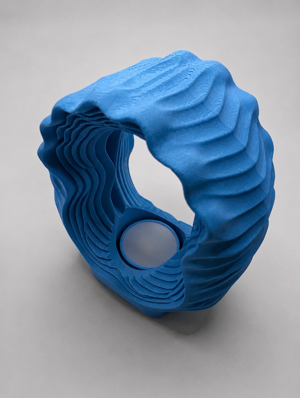 Ocean Wave 3D Printed LED Lamp – Modern Ambient Light Home Decoration