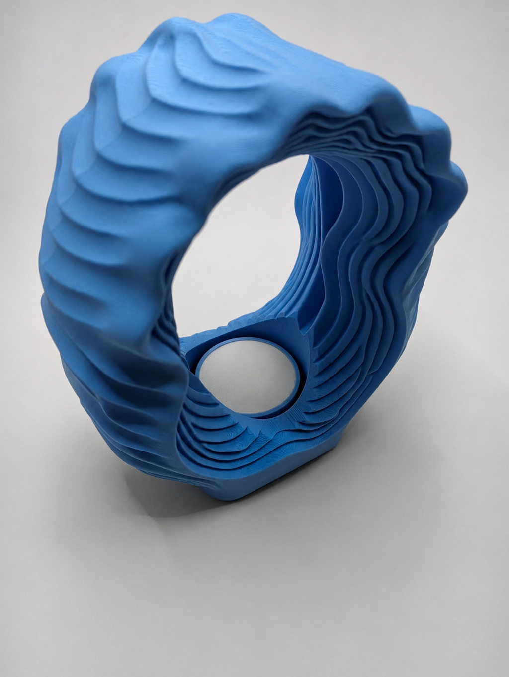 Ocean Wave 3D Printed LED Lamp – Modern Ambient Light Home Decoration