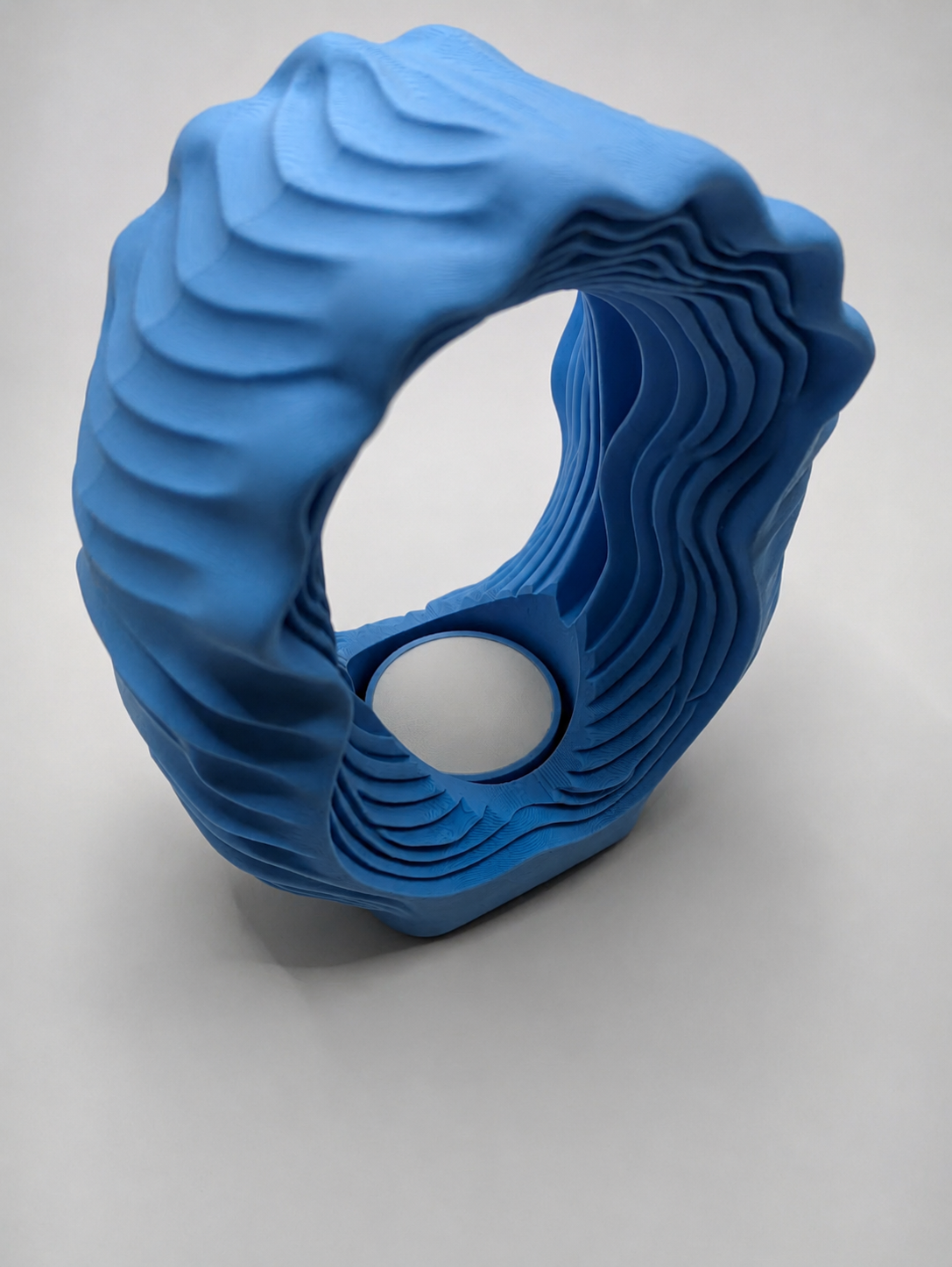 Ocean Wave 3D Printed LED Lamp – Modern Ambient Light Home Decoration