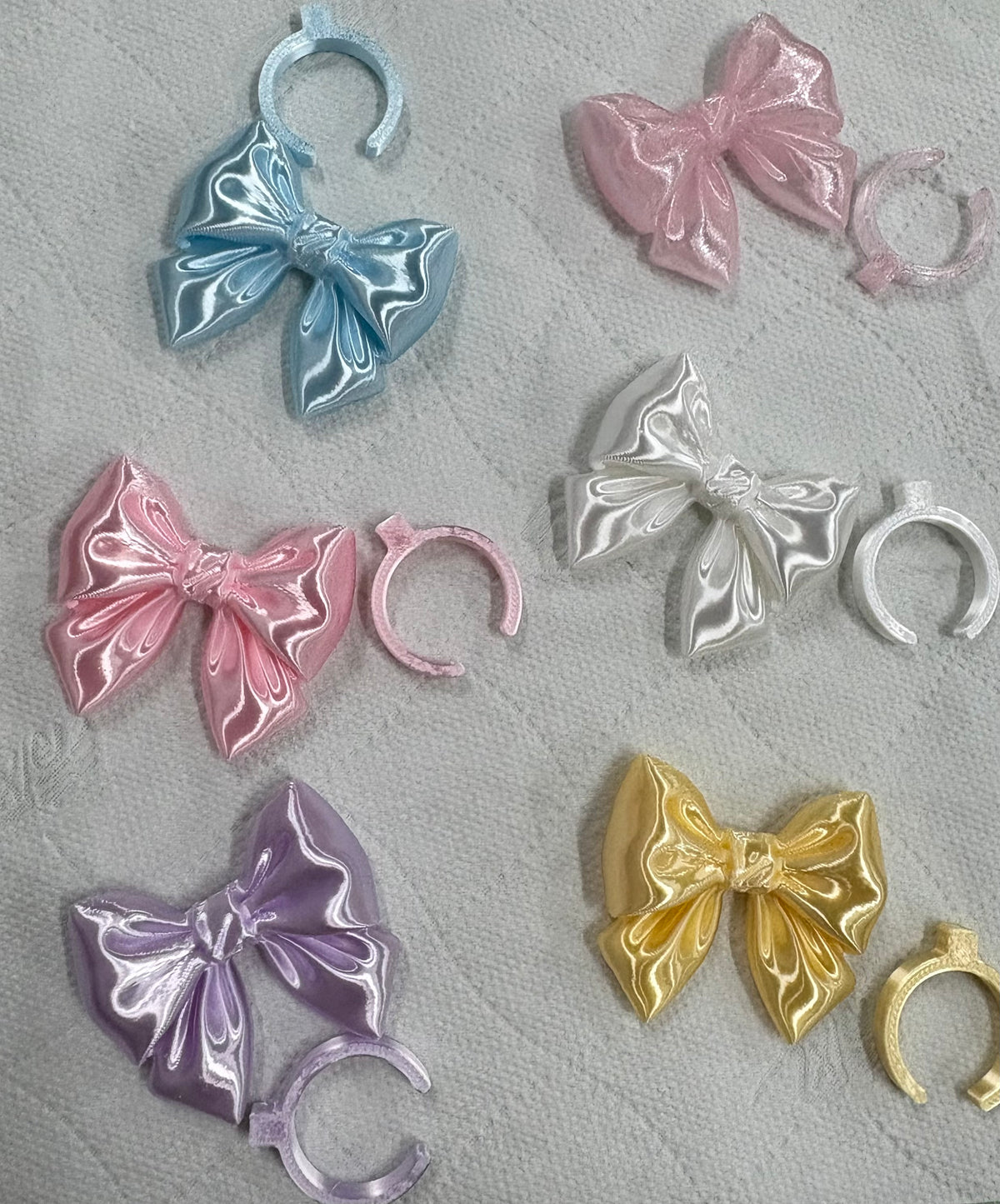 3D Printed Satin Bow – Cute Decorative Hair & Craft Accessory